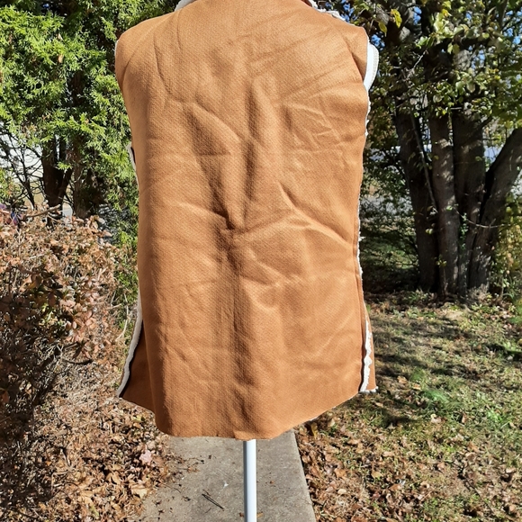 LAST 1! Khaki Sherpa Faux Suede Vest - Picture 9 of 12